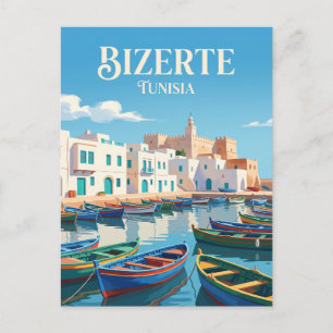 Old Port, Bizerte Tunisia Postcard