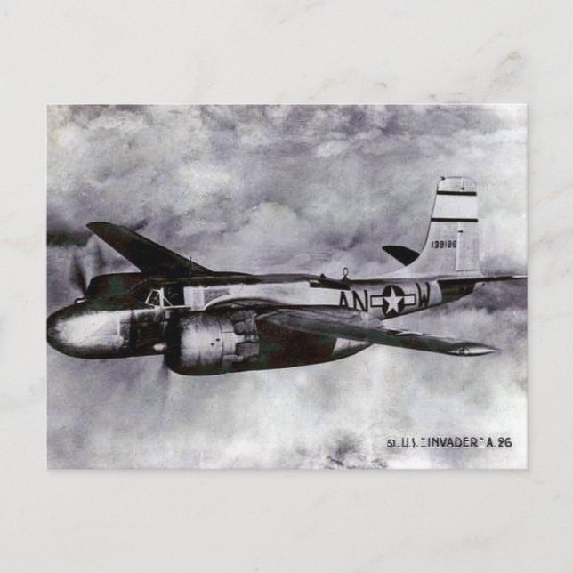 Old Postcard - A Douglas A-26 Invader (Front)