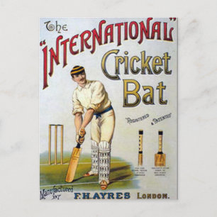 Old Postcard - Advertising - Cricket Bats