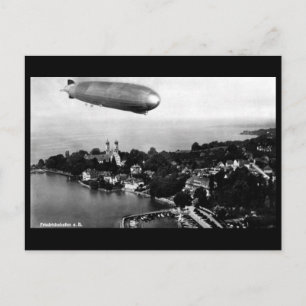 Old Postcard - Airship over Friedrichshafen