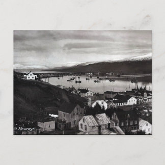Old Postcard - Akureyri, Iceland