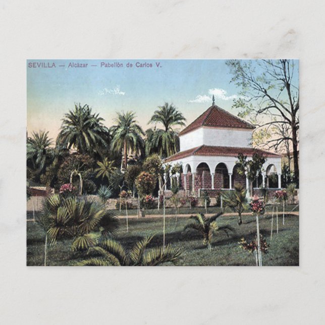 Old Postcard - Alcazar, Seville, Spain (Front)
