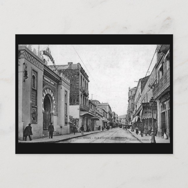Old Postcard - Algeria, Oran, Rue d'Arzew (Front)