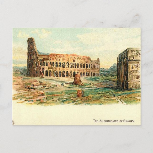 Old Postcard - Amphitheater of Flavius, Rome (Front)