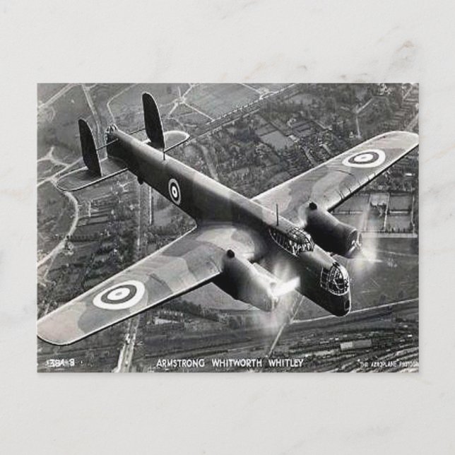 Old Postcard - Armstrong Whitworth "Whitley" (Front)