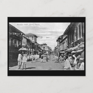 Old Postcard - Bhowani Street, Pune, India