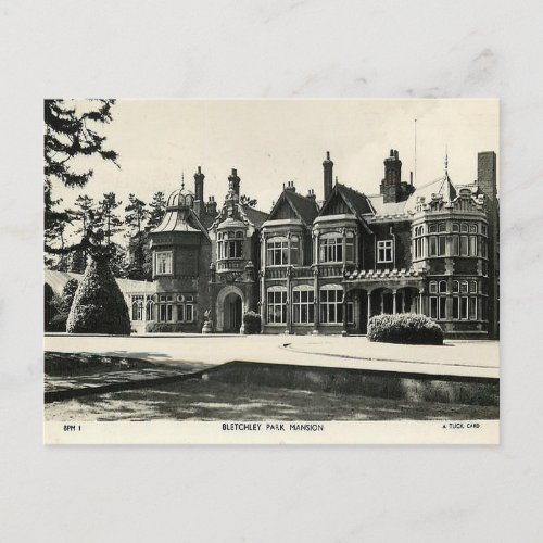 Old Postcard _ Bletchley Park Mansion
