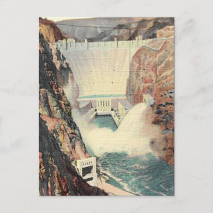 Old Postcard - Boulder Dam, Nevada/Arizona, USA