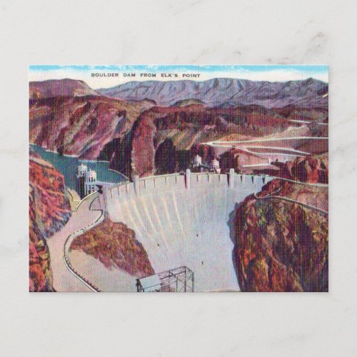 Old Postcard _ Boulder Dam USA