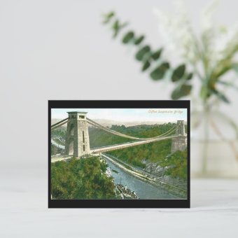 Old Postcard - Bristol, Clifton Suspension Bridge | Zazzle