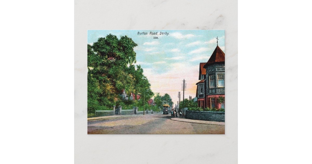 Old Postcard Buxton Road, Derby Zazzle