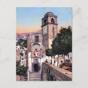 Old Postcard - Campanile, Capri, Italy