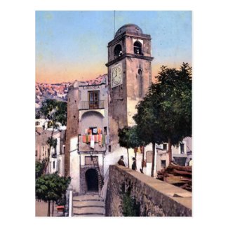 Old Postcard - Campanile, Capri, Italy