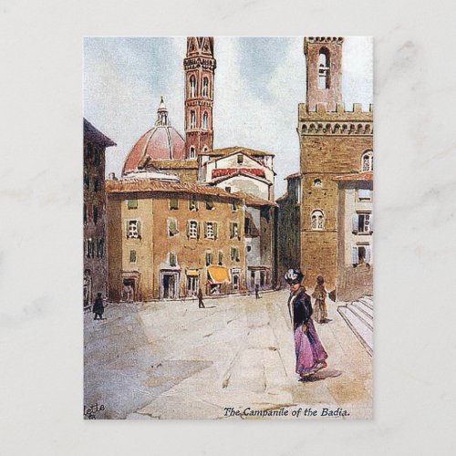 Old Postcard _ Campanile di Badia Firenze