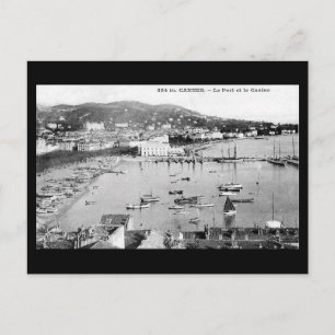 Old Postcard - Cannes, Port and Casino