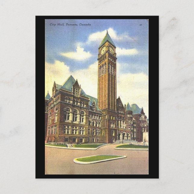 Old Postcard - City Hall, Toronto, Ontario (Front)