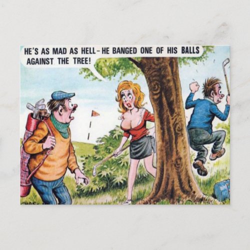 Old Postcard _ Comic _ Golf