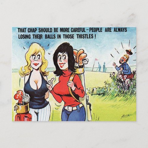 Old Postcard _ Comic _ Golf