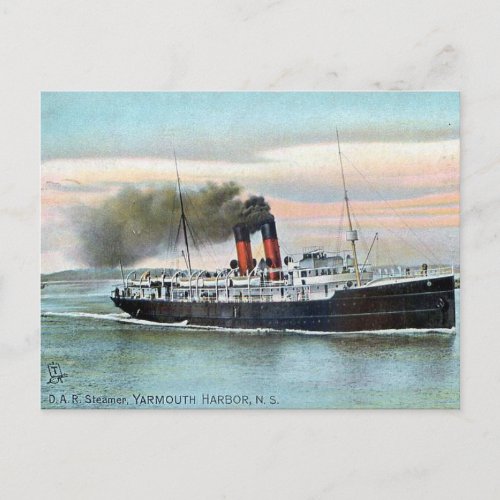 Old Postcard _ DAR Steamer Yarmouth NS