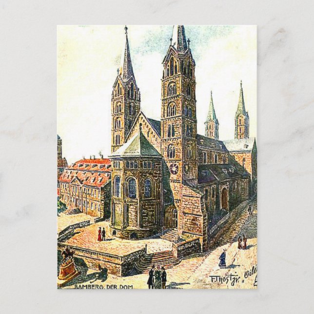 Old Postcard - Der Dom, Bamberg, Bayern (Front)