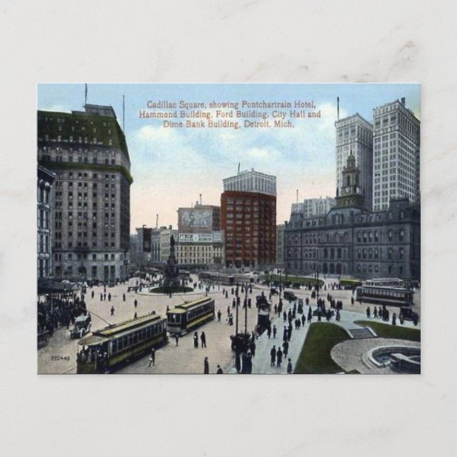 Old Postcard - Detroit, Michigan (Front)