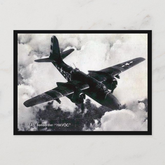 Old Postcard - Douglas A-20 "Havoc" (Front)
