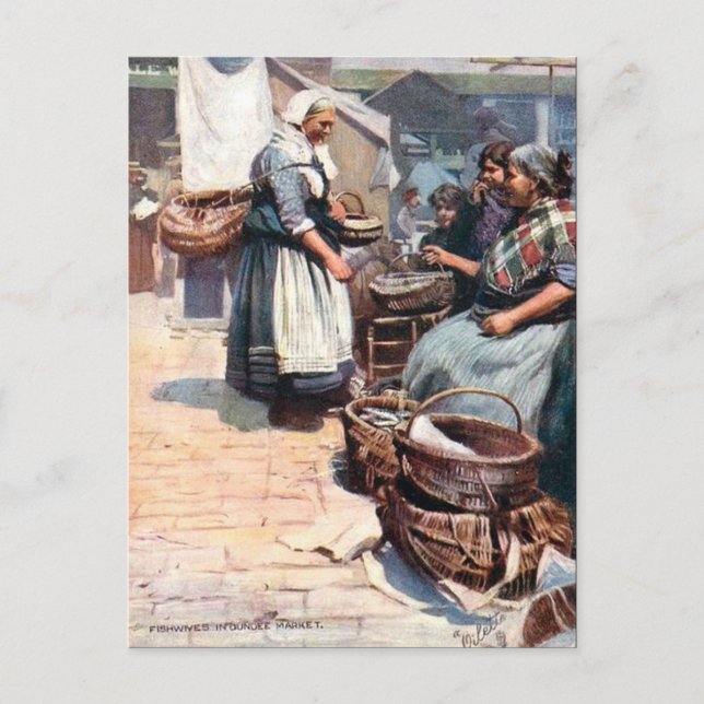 Old Postcard - Dundee Market, Scotland (Front)