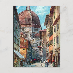 Old Postcard - Duomo, Florence, Italy