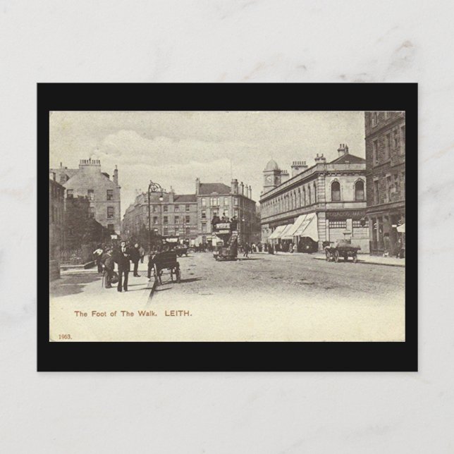 Old Postcard, Edinburgh, Leith, Foot of the Walk Postcard (Front)