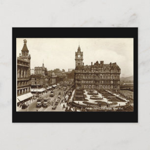 Old Postcard, Edinburgh, Princes Street in 1935 Postcard