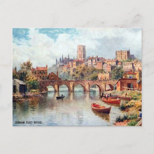 Old Postcard _ Elvet Bridge Durham