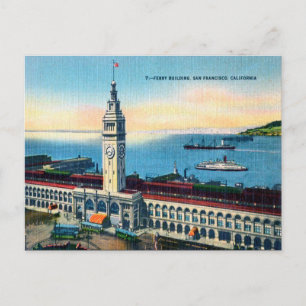 Old Postcard - Ferry Building, San Francisco