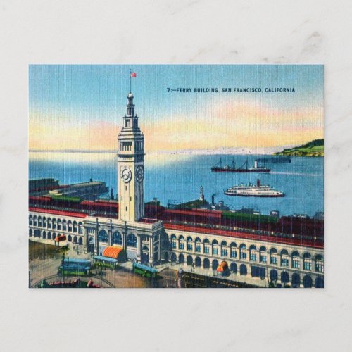 Old Postcard _ Ferry Building San Francisco