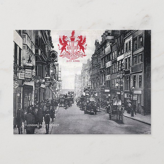 Old Postcard - Fleet Street, London (Front)