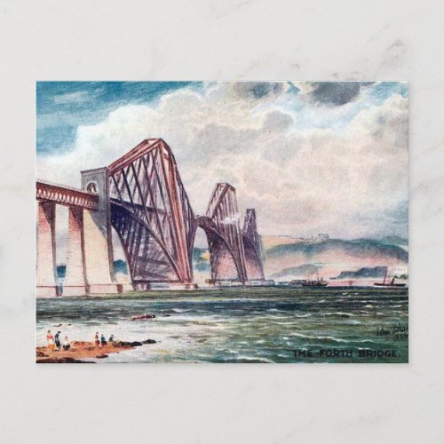 Old Postcard _ Forth Bridge Scotland