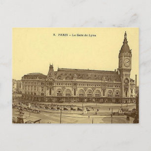 Old Postcard - Gare de Lyon, Paris