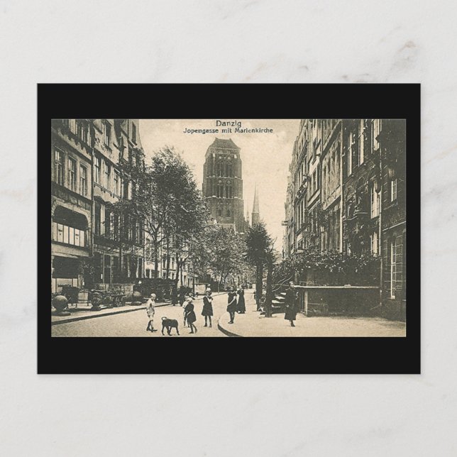 Old Postcard, Gdansk/Danzig - Jopengasse Postcard (Front)