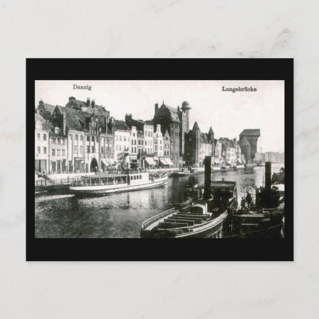 Old Postcard, Gdansk/Danzig, Langebrucke Postcard (Front)