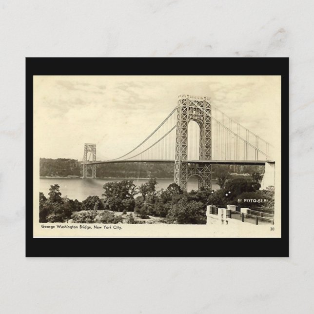 Old Postcard, George Washington Bridge, New York C Postcard (Front)