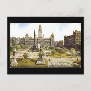 Old Postcard, Glasgow, George Square Postcard