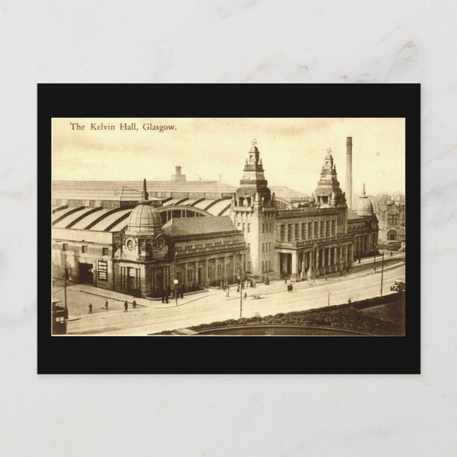 Old Postcard, Glasgow, Kelvin Hall Postcard (Front)