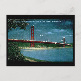 Old Postcard - Golden Gate Bridge, San Francisco