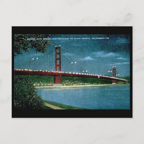 Old Postcard _ Golden Gate Bridge San Francisco
