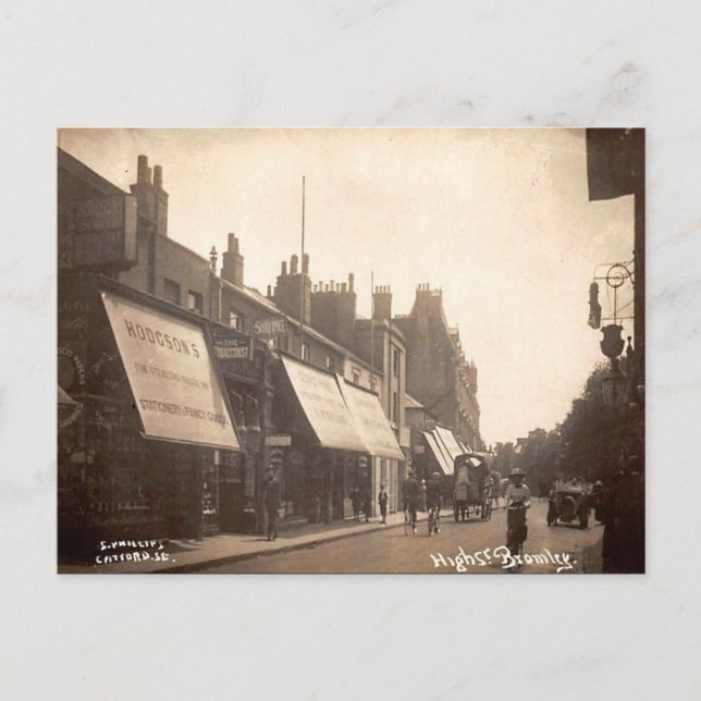 Old Postcard - High St, Bromley, London (Front)