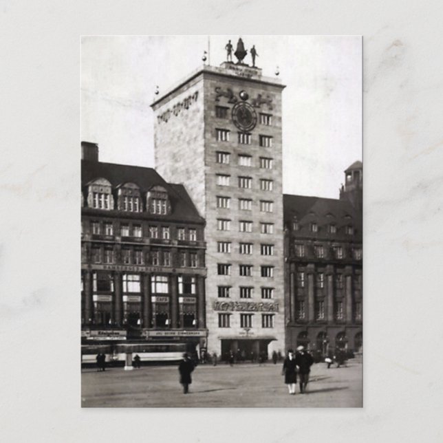 Old Postcard - Hochhaus, Leipzig (Front)