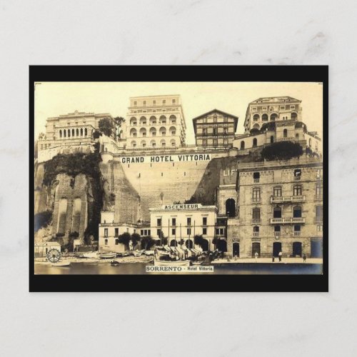 Old Postcard _ Hotel Vittoria Sorrento Italy