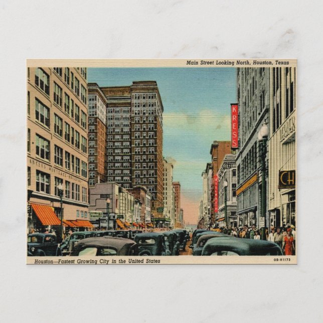 Old Postcard - Houston, Texas (Front)