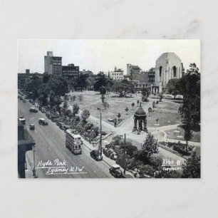 Old Postcard - Hyde Park, Sydney, NSW
