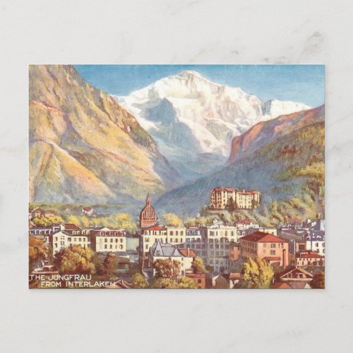 Old Postcard _ Jungfrau Interlaken Switzerland