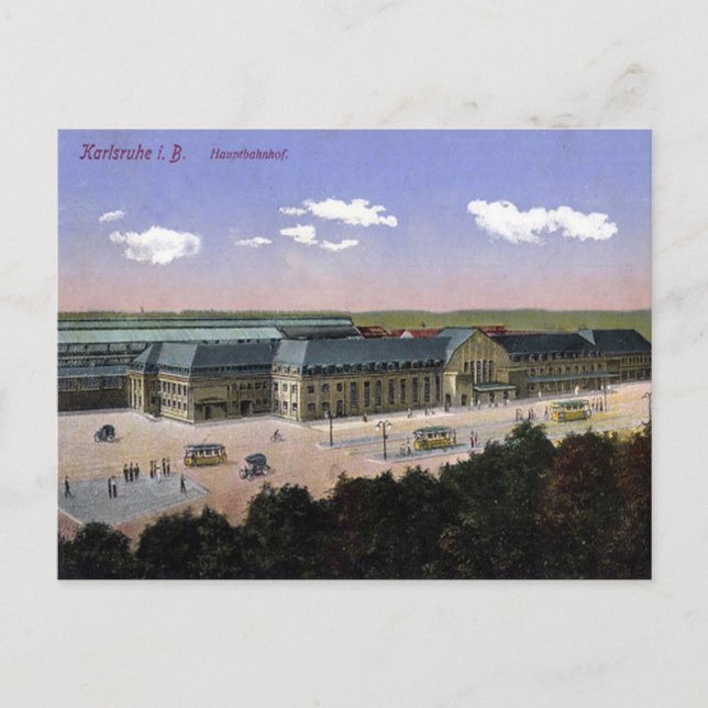 Old Postcard - Karlsruhe, Germany (Front)